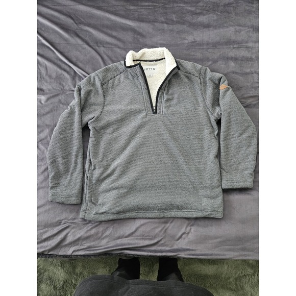 Orvis Classic Collection Men's XL Fleece 1/4 Zip Pullover Sweatshirt Gray - Picture 2 of 5